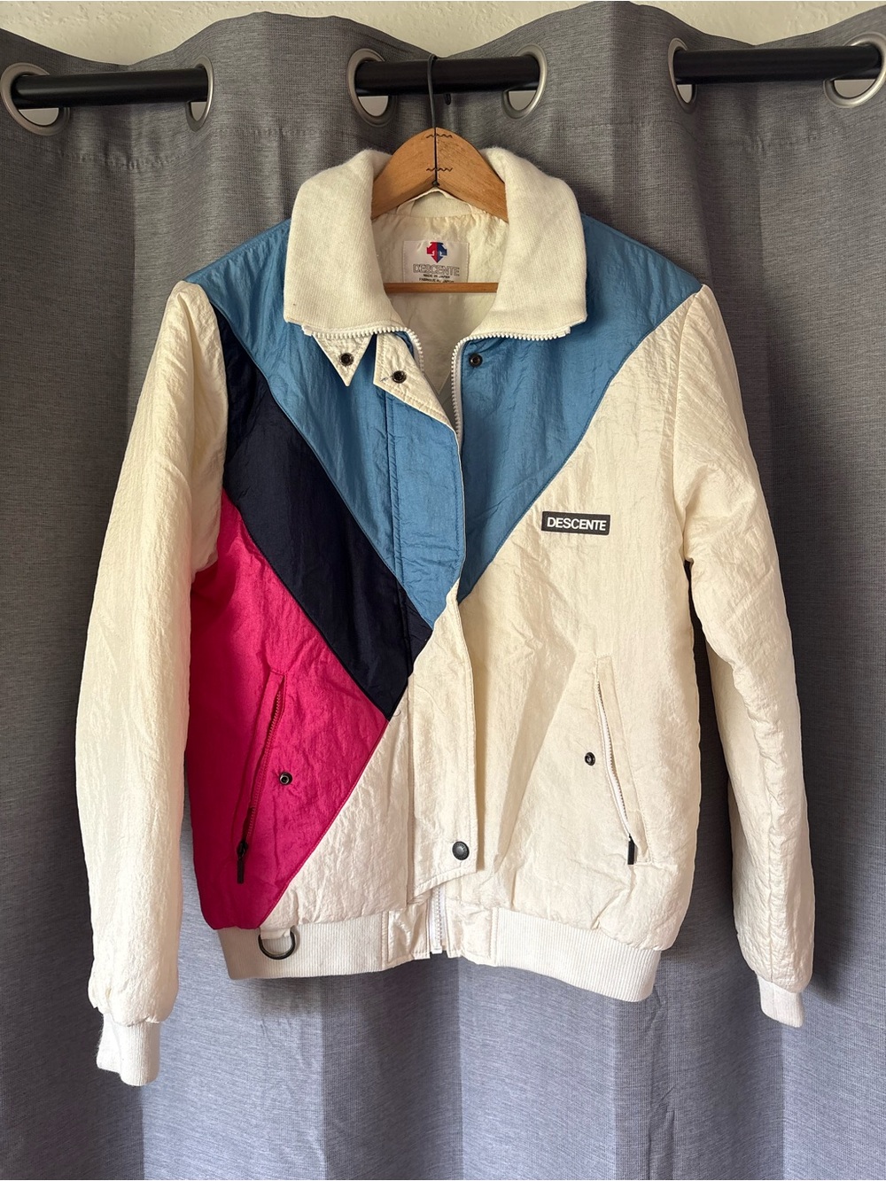 Vintage 80s Descente Made in Japan Color Block Ski Jacket Small